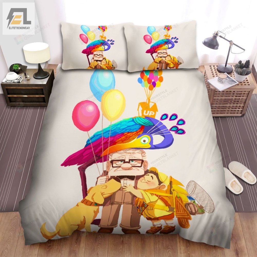 Up Characters Loving Artwork Bed Sheets Spread Duvet Cover Bedding Sets 
