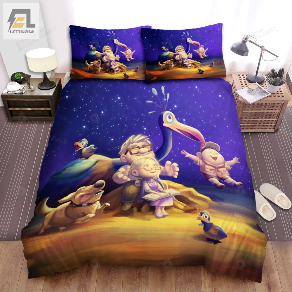 Up Characters Happy In The Night Artwork Bed Sheets Spread Duvet Cover Bedding Sets 
