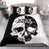 Unus Annus Bedding Set Skull Black And White Unus Annus Merch Bedding Set Bed Sheets Duvet Cover Bedding Sets elitetrendwear 1