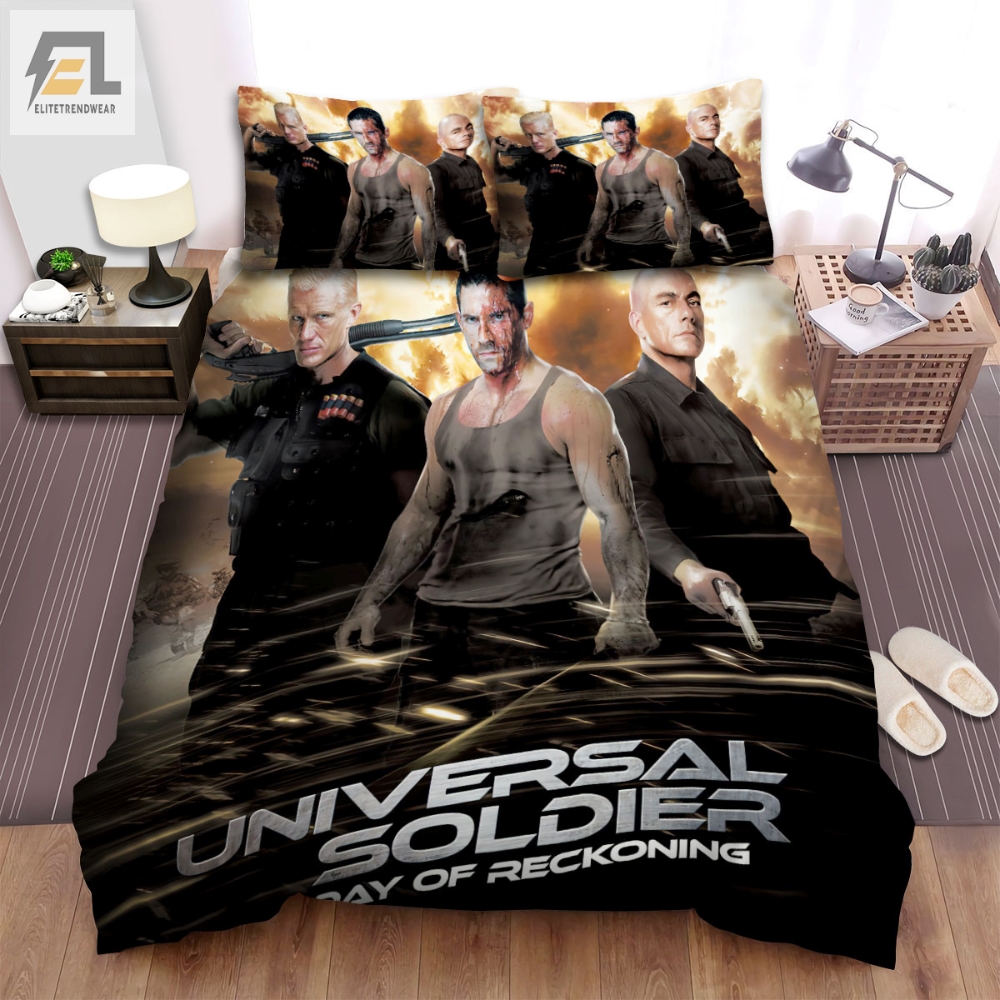 Universal Soldier Day Of Reckoning Movie Poster Ver 2 Bed Sheets Spread Comforter Duvet Cover Bedding Sets 
