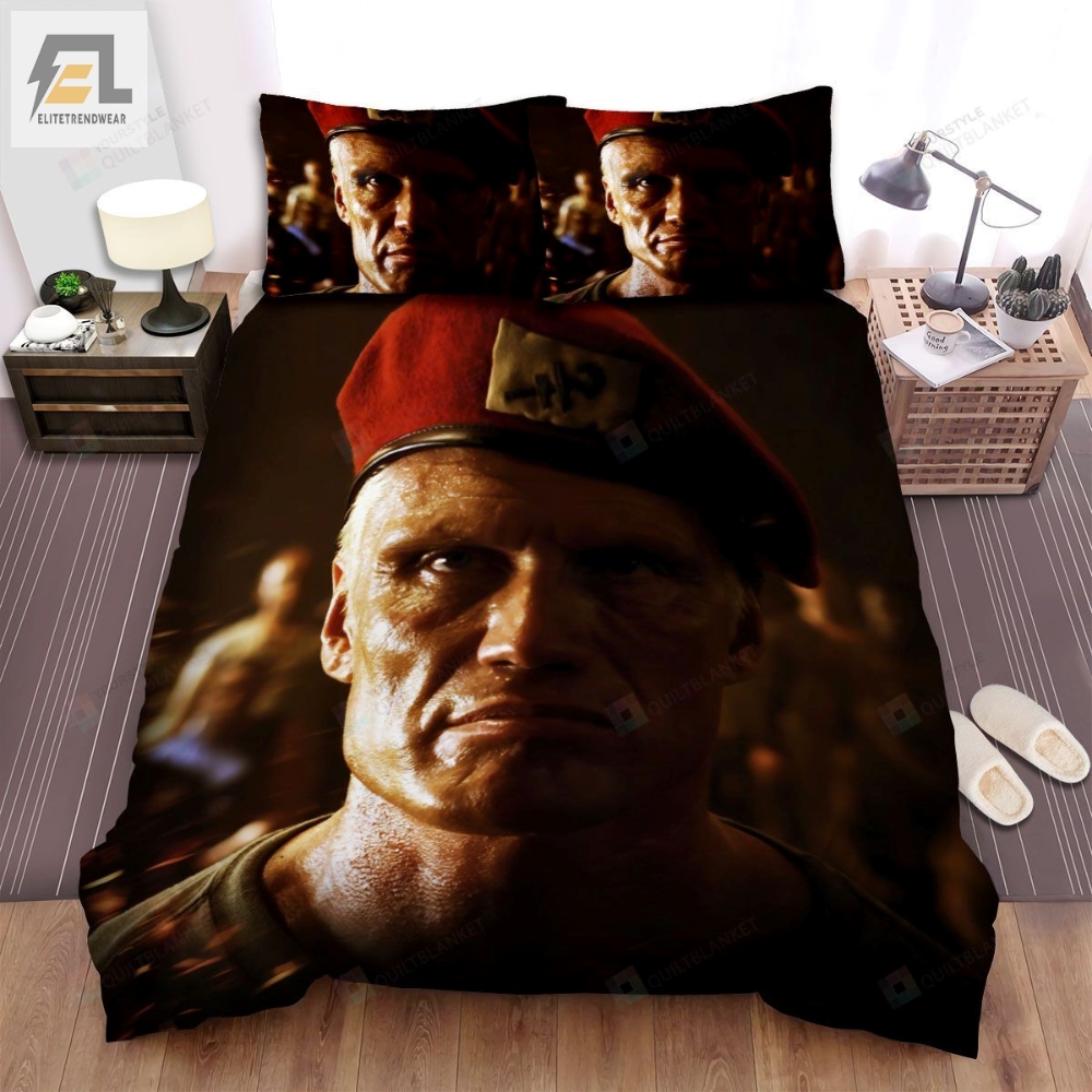 Universal Soldier Day Of Reckoning Movie Lundgren Actor Bed Sheets Spread Comforter Duvet Cover Bedding Sets 