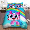 Unikitty Princess Under Rainbow Bed Sheets Spread Duvet Cover Bedding Sets elitetrendwear 1