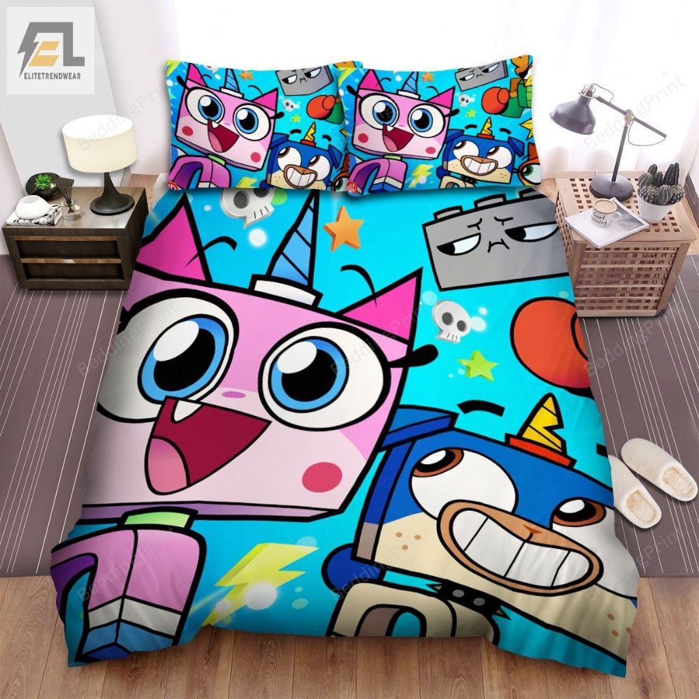 Unikitty Main Characters Bed Sheets Spread Duvet Cover Bedding Sets 