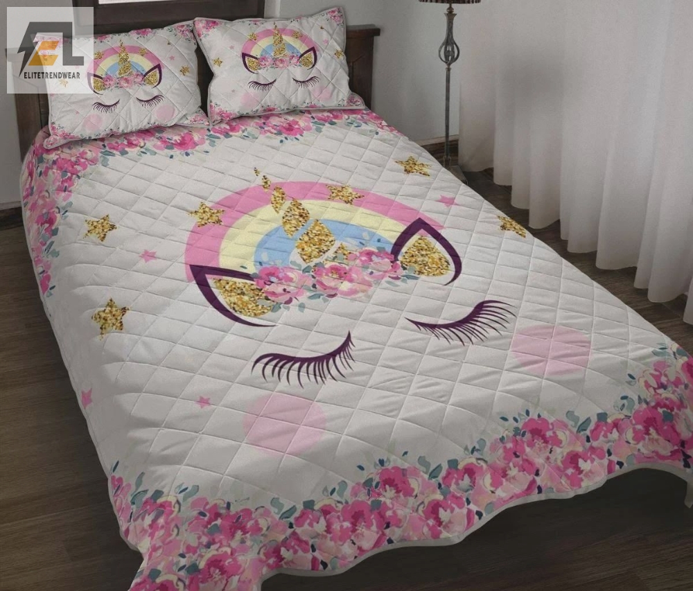 Unicorn Queen Eyelash Bed Sheets Duvet Cover Bedding Sets 