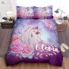 Unicorn Purple Pastel Personalized Custom Name Duvet Cover Bedding Set elitetrendwear 1