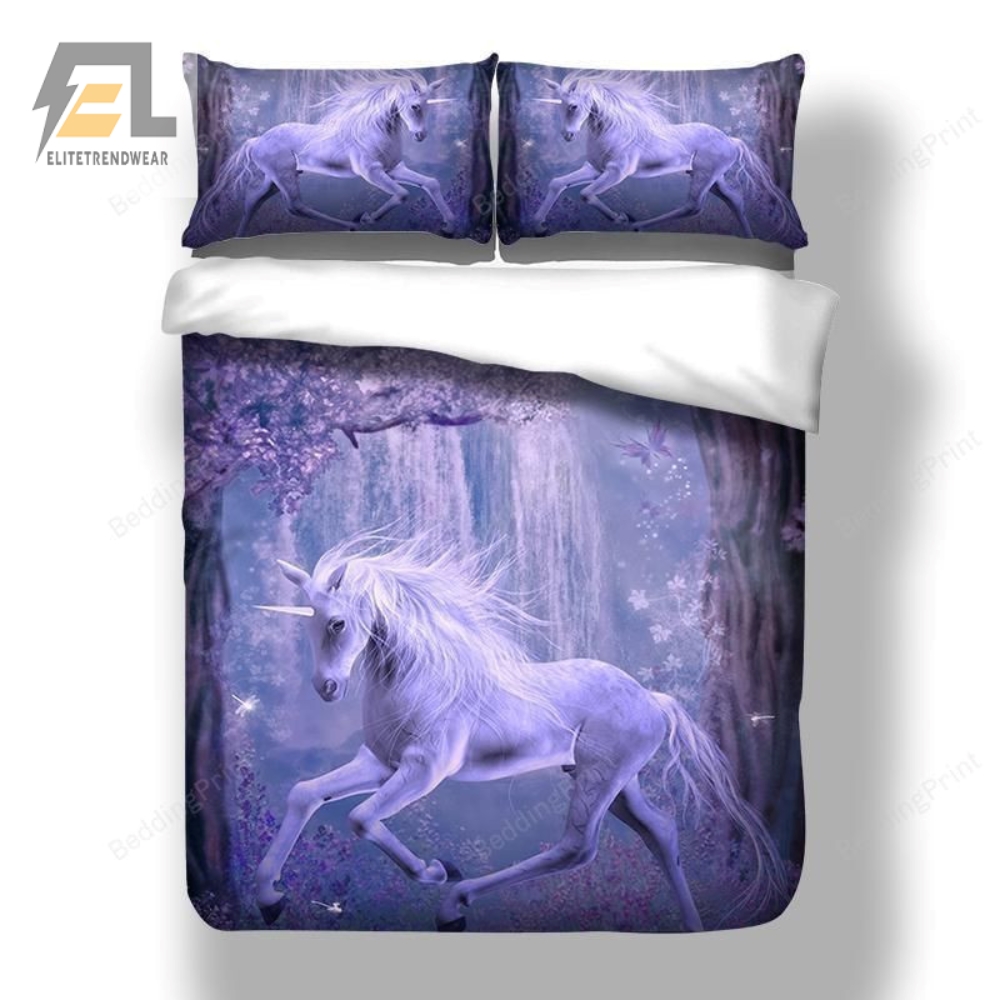 Unicorn In Wonderland Bed Sheets Duvet Cover Bedding Set Great Gifts For Birthday Christmas Thanksgiving 