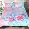 Unicorn And Rose Cartoon Bed Sheets Duvet Cover Bedding Set Great Gifts For Birthday Christmas Thanksgiving elitetrendwear 1