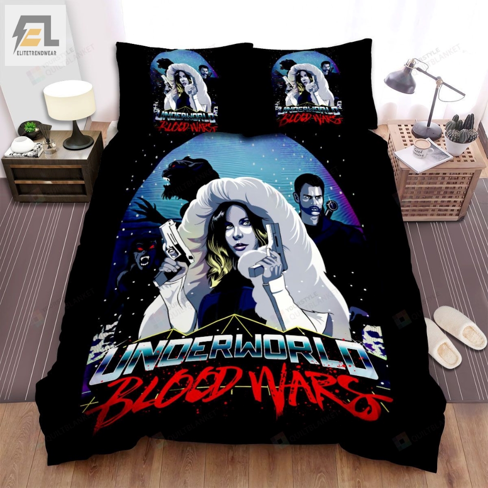Underworld Blood Wars Movie Art Bed Sheets Spread Comforter Duvet Cover Bedding Sets Ver 3 