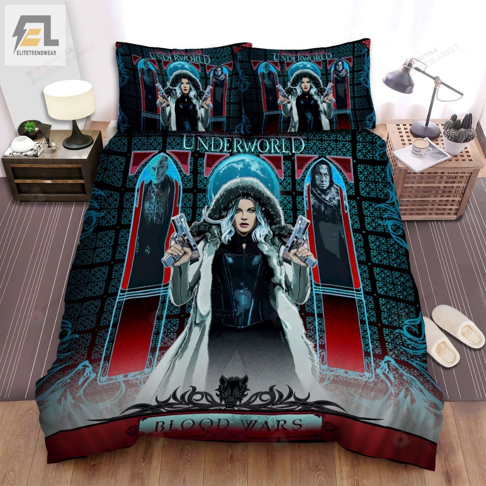 Underworld Blood Wars Movie Art Bed Sheets Spread Comforter Duvet Cover Bedding Sets Ver 2 