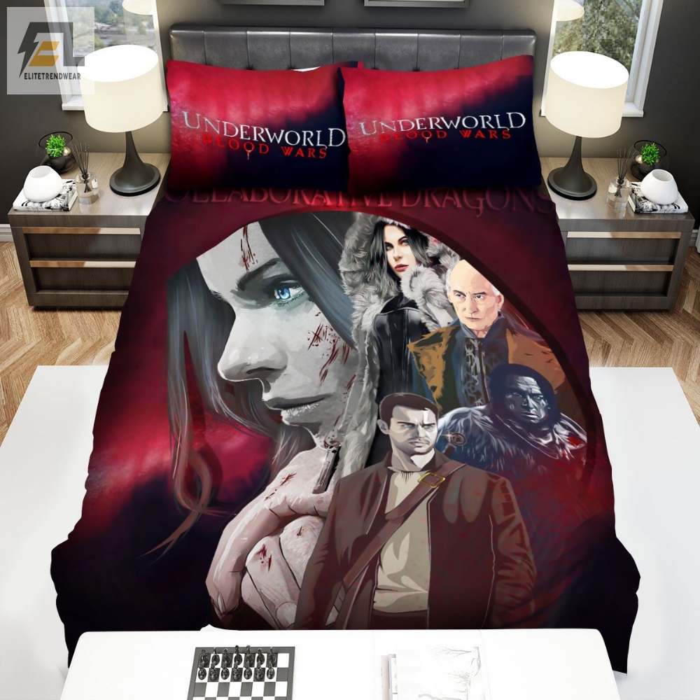 Underworld Blood Wars Movie Art Bed Sheets Spread Comforter Duvet Cover Bedding Sets Ver 1 