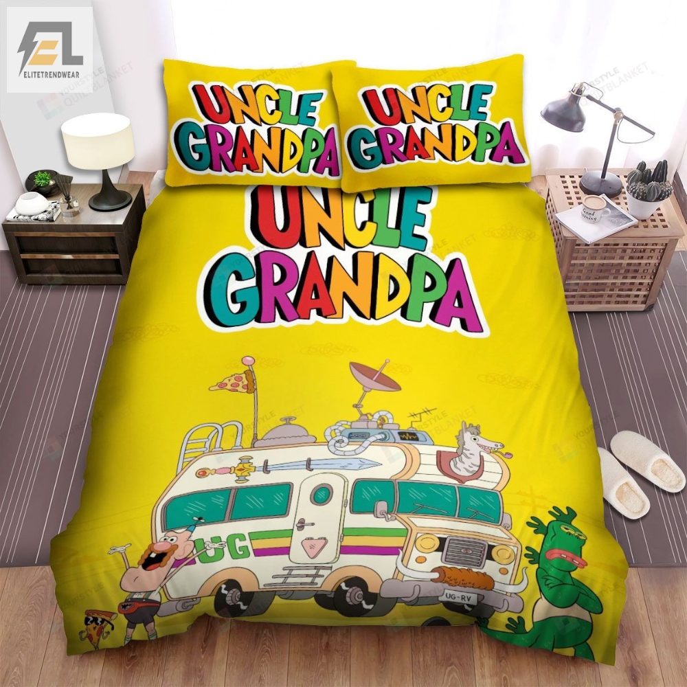 Uncle Grandpa Characters And The Ugrv Bed Sheets Spread Duvet Cover Bedding Sets 