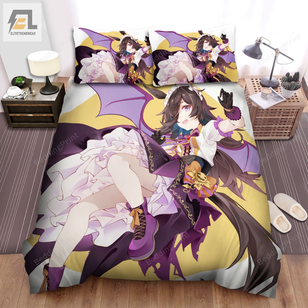 Umamusume Pretty Derby Rice Shower With Batâs Wings Bed Sheets Spread Duvet Cover Bedding Sets 