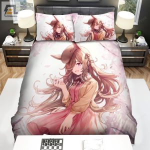 Umamusume Pretty Derby Rice Shower In Pink Artwork Bed Sheets Spread Duvet Cover Bedding Sets elitetrendwear 1 1