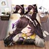 Umamusume Pretty Derby Rice Shower Close Up Portrait Bed Sheets Spread Duvet Cover Bedding Sets elitetrendwear 1