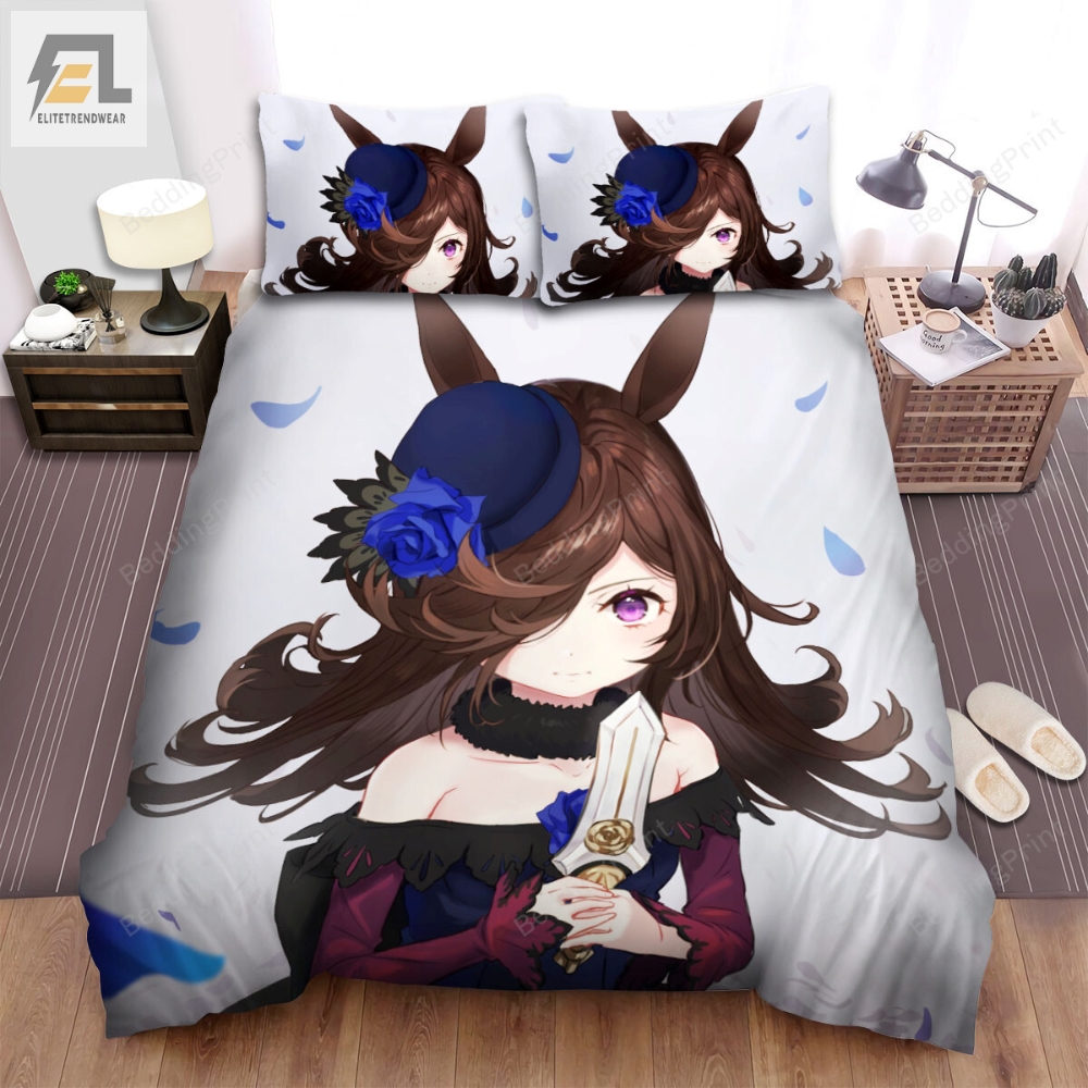 Umamusume Pretty Derby Rice Shower  Little Sword Artwork Bed Sheets Spread Duvet Cover Bedding Sets 