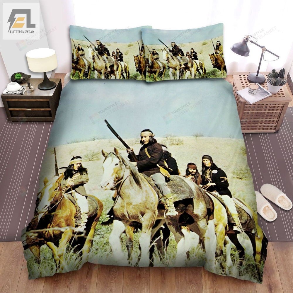 Ulzanaâs Raid Actors Movie On Horseback With Guns Movie Poster Bed Sheets Spread Comforter Duvet Cover Bedding Sets 