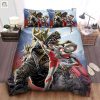 Ultraman Vs. Godzilla Bed Sheets Duvet Cover Bedding Sets elitetrendwear 1