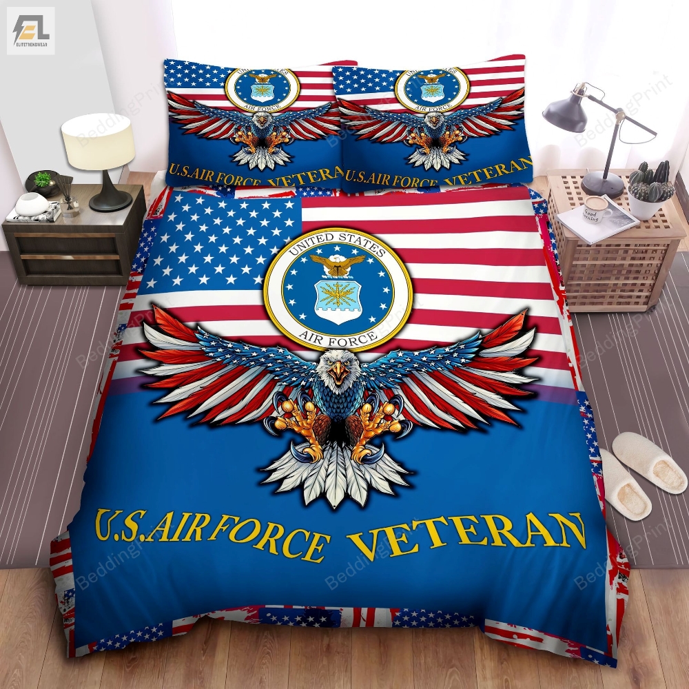 U.S. Air Force Veteran Bed Sheets Duvet Cover Bedding Sets 