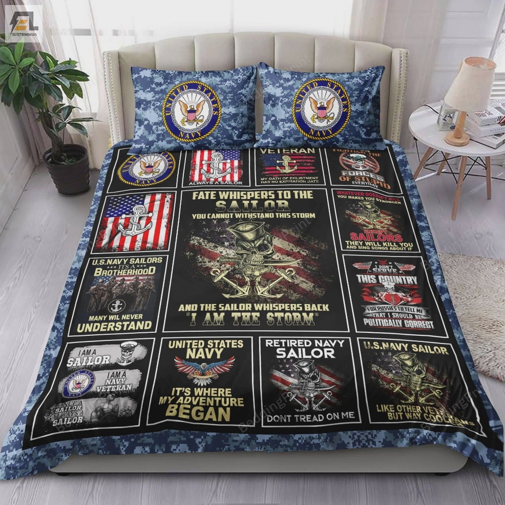 U.S Navy Sailor Like Other Veterans But Cooler Bed Sheets Duvet Cover Bedding Sets 