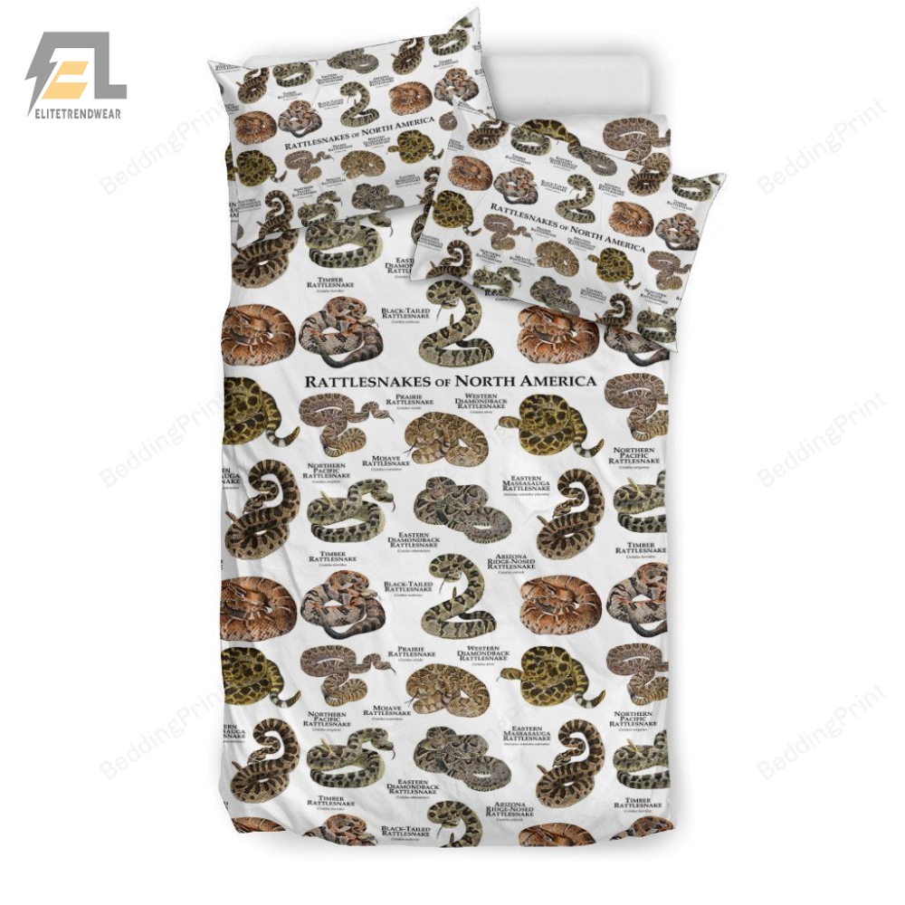 Types Of Snakes Bed Sheet Duvet Cover Bedding Sets 