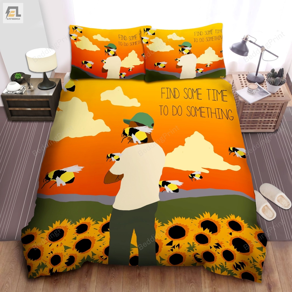 Tyler The Creator Flower Boy Album Art Illustration Bed Sheets Duvet Cover Bedding Sets 