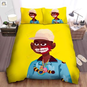 Tyler The Creator Cartoon Illustration Bed Sheets Spread Comforter Duvet Cover Bedding Sets elitetrendwear 1 1
