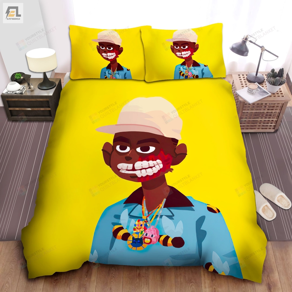 Tyler The Creator Cartoon Illustration Bed Sheets Spread Comforter Duvet Cover Bedding Sets 