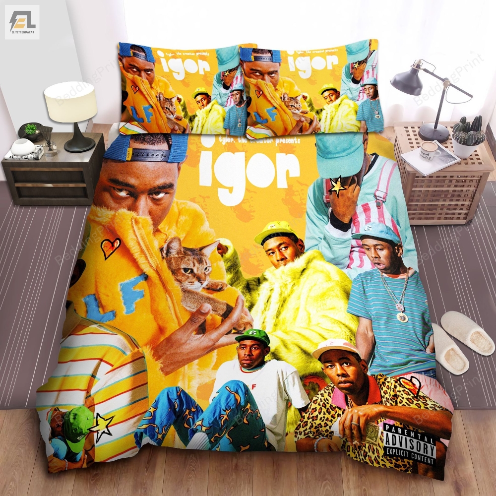 Tyler The Creator Different Poses In Igor Album Bed Sheets Duvet Cover Bedding Sets 
