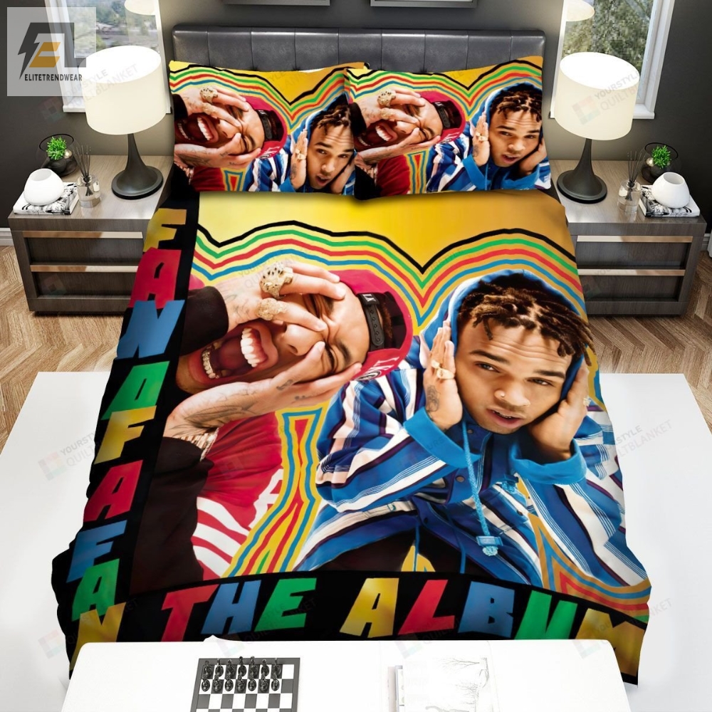 Tyga  Chris Brown Fan Of A Fan Album Art Cover Bed Sheets Spread Duvet Cover Bedding Sets 