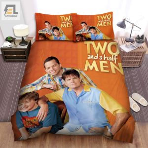 Two And A Half Men 2003A2015 Movie Poster 7 Bed Sheets Duvet Cover Bedding Sets elitetrendwear 1 1