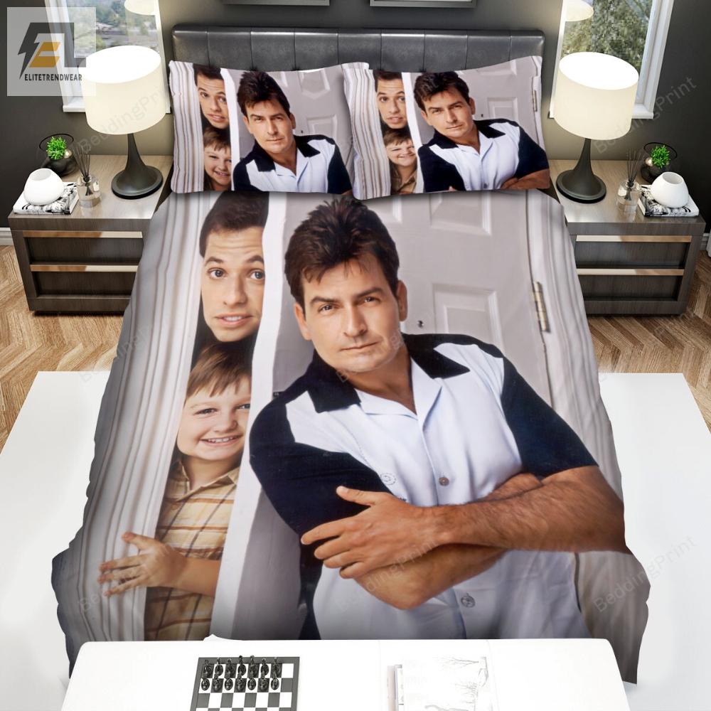 Two And A Half Men 2003Â2015 Movie Poster 8 Bed Sheets Duvet Cover Bedding Sets 