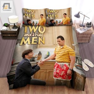 Two And A Half Men 2003A2015 Movie Poster 3 Bed Sheets Duvet Cover Bedding Sets elitetrendwear 1 1