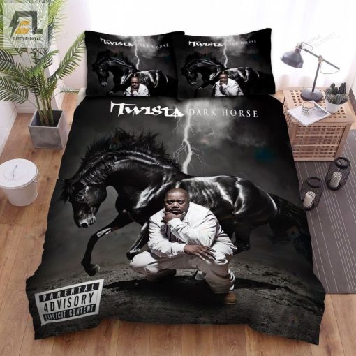 Twista Dark Horse Album Cover Bed Sheets Spread Comforter Duvet Cover Bedding Sets elitetrendwear 1