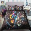 Twinkle Music Notes Black Pattern Bed Sheets Duvet Cover Bedding Sets elitetrendwear 1