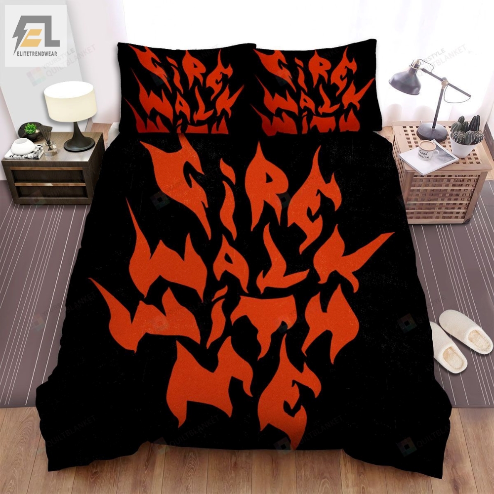 Twin Peaks Fire Walk With Me Movie Logo Film Photo Bed Sheets Spread Comforter Duvet Cover Bedding Sets 