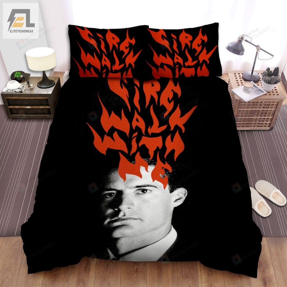 Twin Peaks Fire Walk With Me Movie Black Background Photo Bed Sheets Spread Comforter Duvet Cover Bedding Sets 