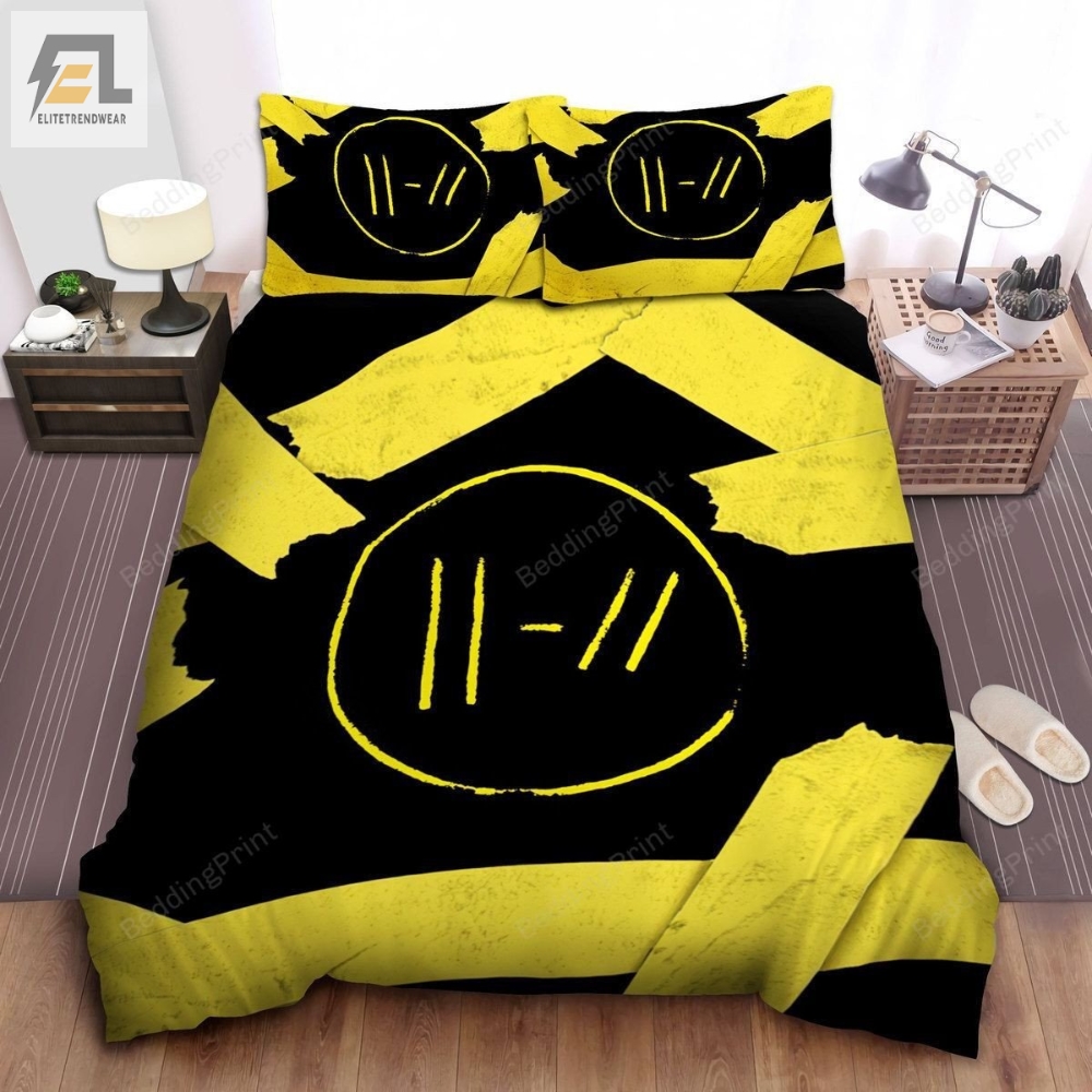 Twenty One Pilots Logo And Yellow Tape Bed Sheets Duvet Cover Bedding Sets 