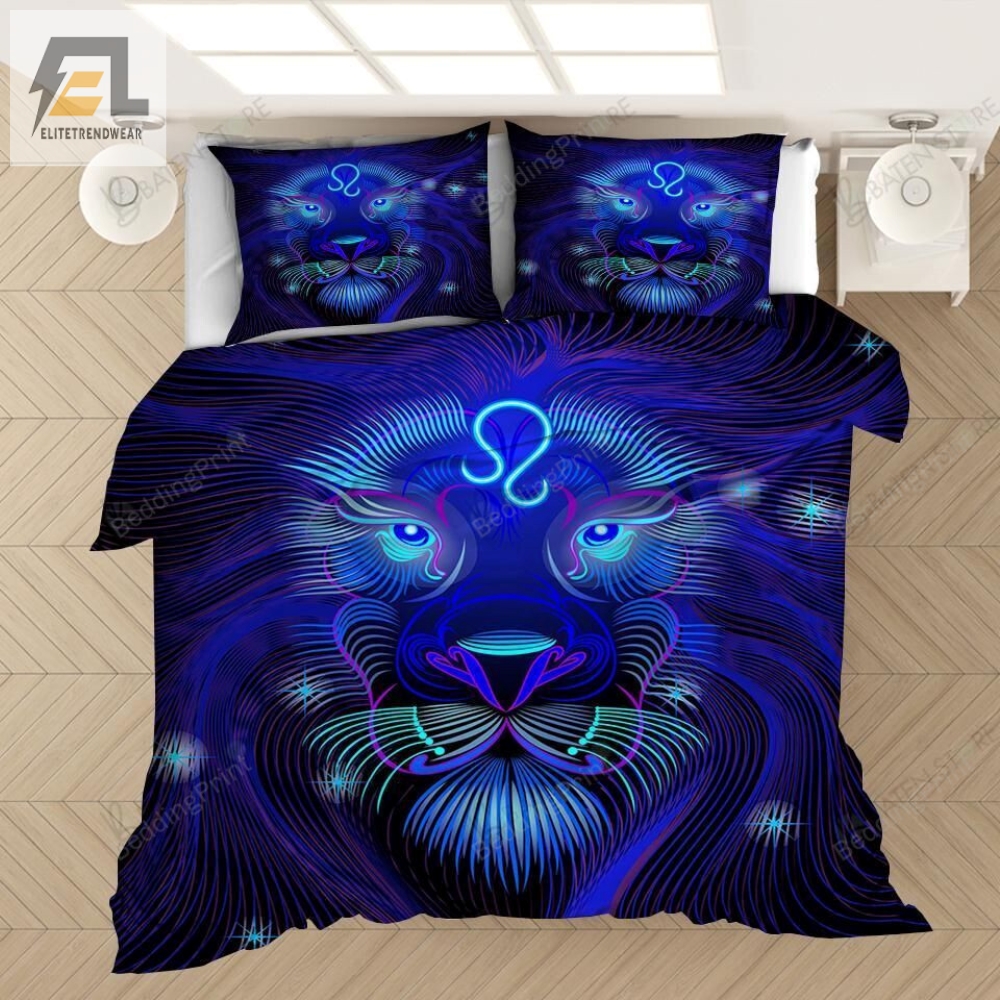 Twelve Constellations Leo Bed Sheets Duvet Cover Bedding Set Great Gifts For Birthday Christmas Thanksgiving 