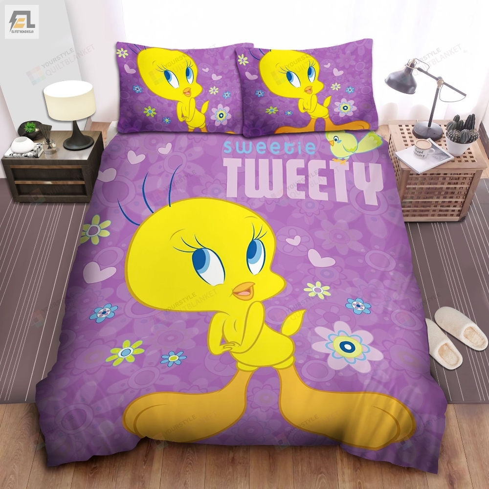Tweety From Looney Tunes Sweetie Tweety Bed Sheets Duvet Cover Bedding Sets 