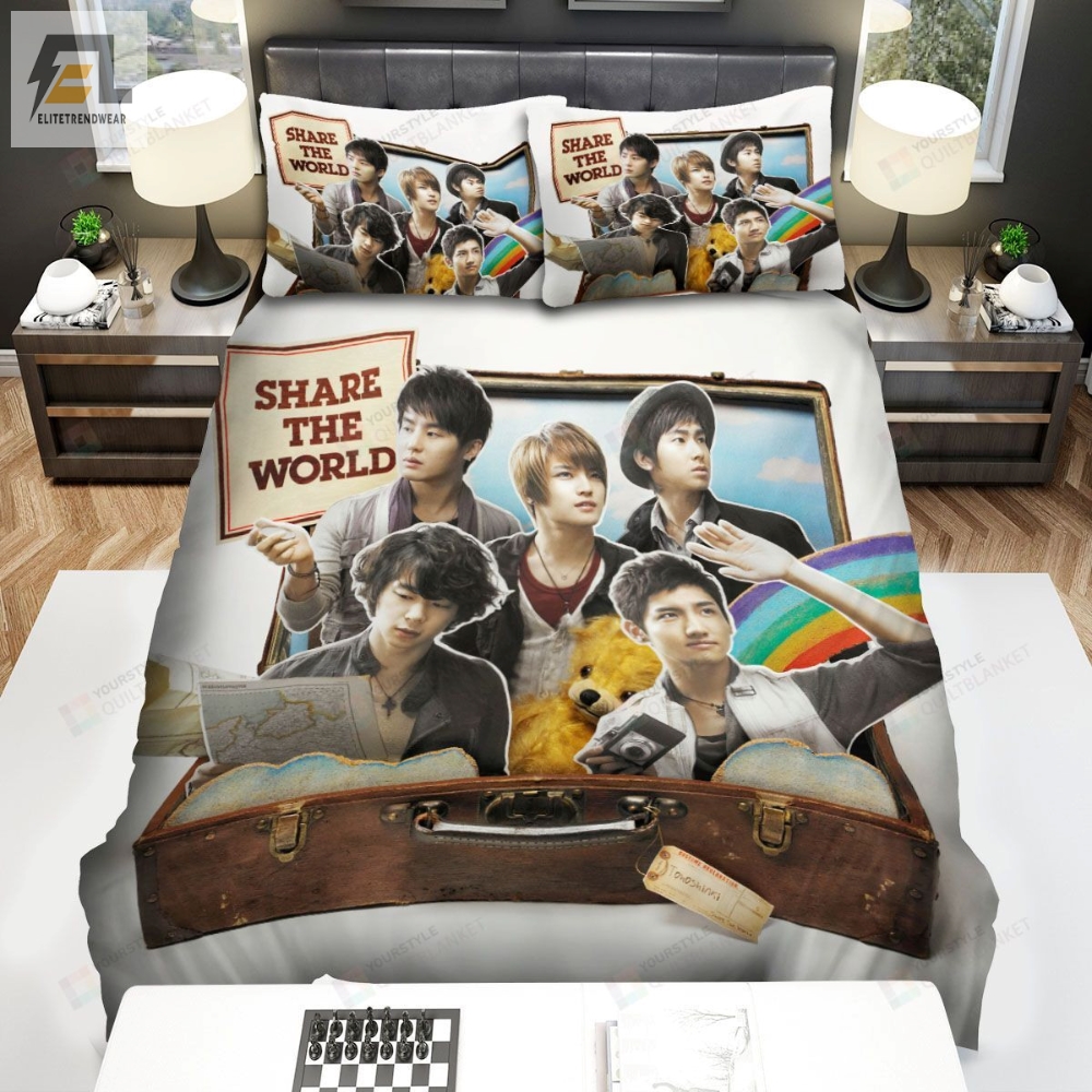 Tvxq Share The World Single Bed Sheets Spread Duvet Cover Bedding Sets 