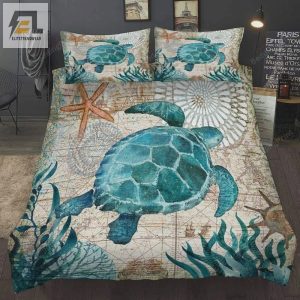 Turtle Sea Animal Bed Sheets Duvet Cover Bedding Sets elitetrendwear 1 1