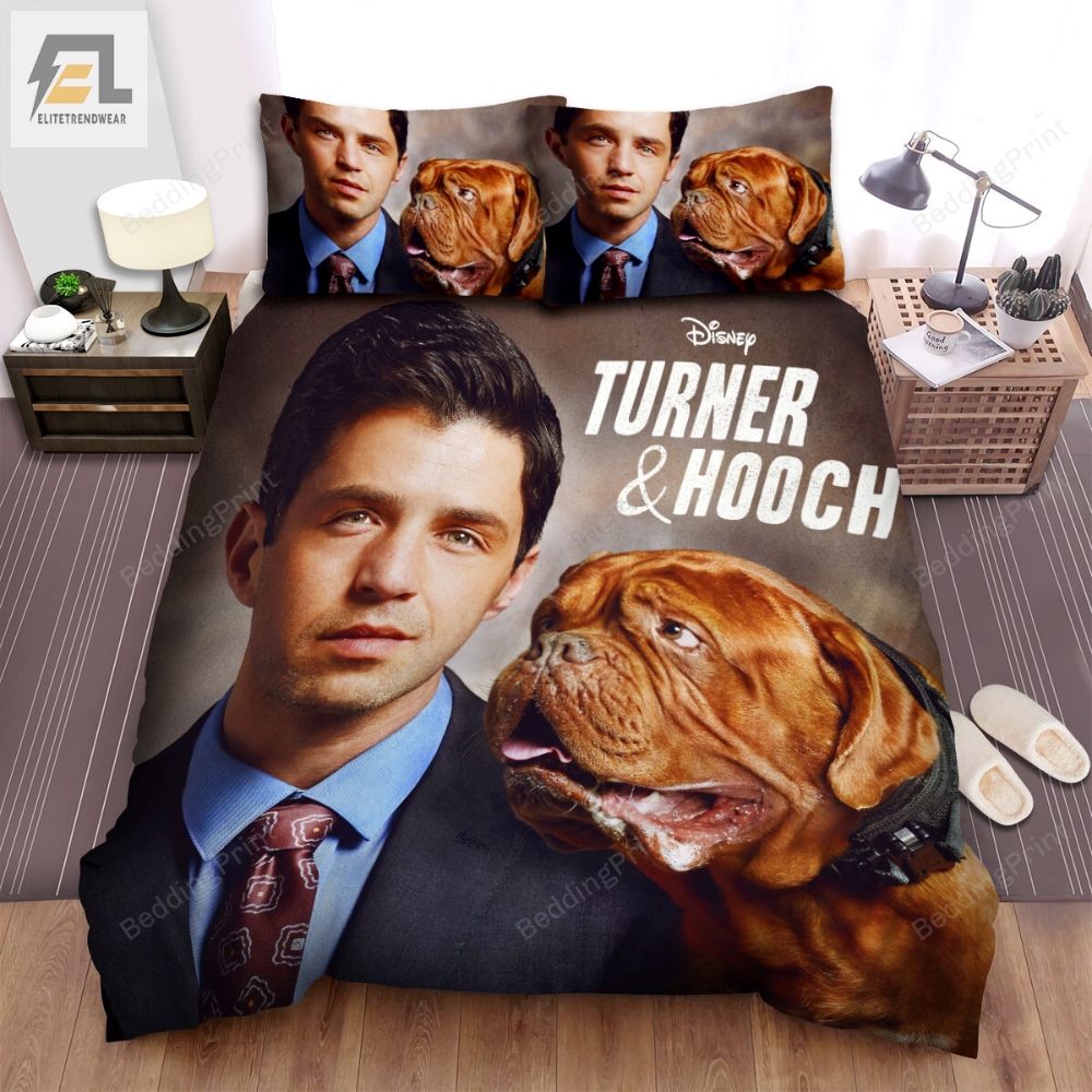 Turner  Hooch 2021 Movie Poster 2 Bed Sheets Duvet Cover Bedding Sets 