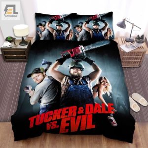 Tucker And Dale Vs Evil 2010 Poster Movie Poster Bed Sheets Spread Comforter Duvet Cover Bedding Sets Ver 2 elitetrendwear 1 1