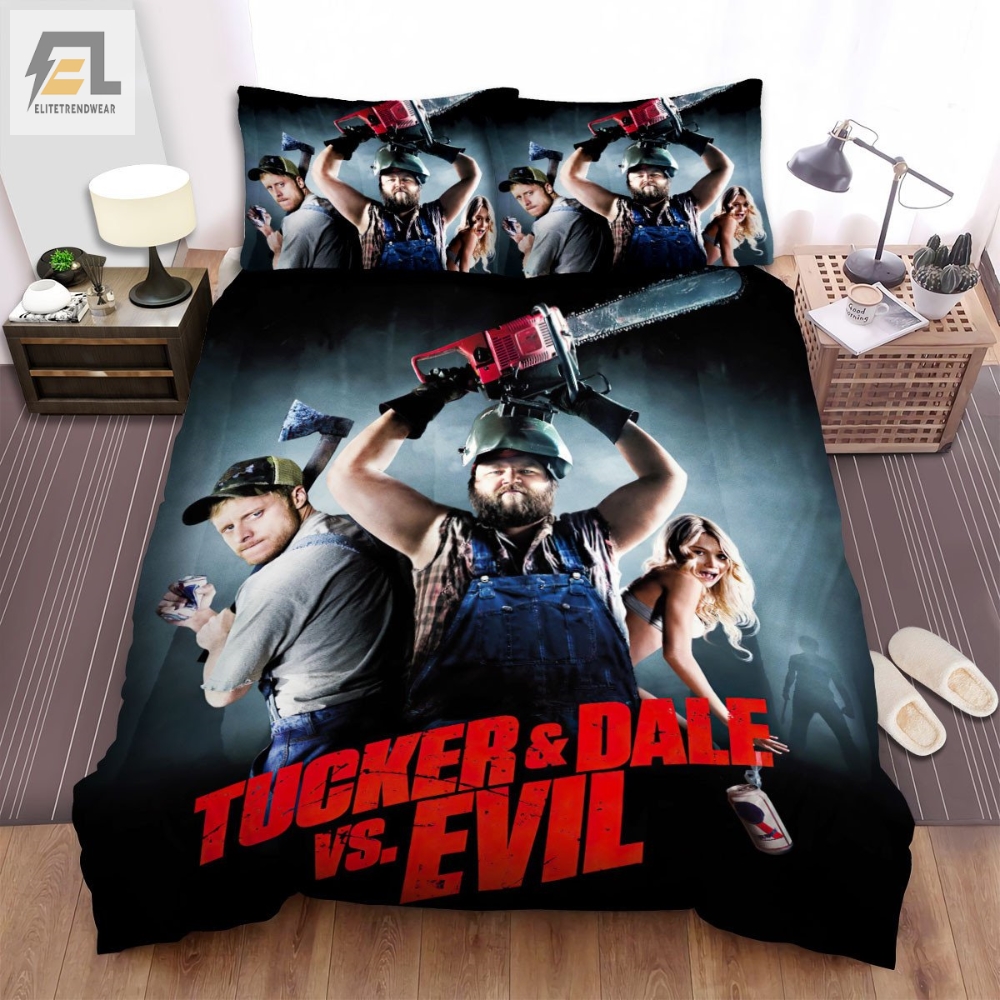Tucker And Dale Vs Evil 2010 Poster Movie Poster Bed Sheets Spread Comforter Duvet Cover Bedding Sets Ver 2 