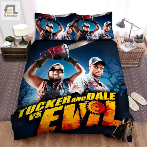 Tucker And Dale Vs Evil 2010 Forest Movie Poster Bed Sheets Spread Comforter Duvet Cover Bedding Sets elitetrendwear 1