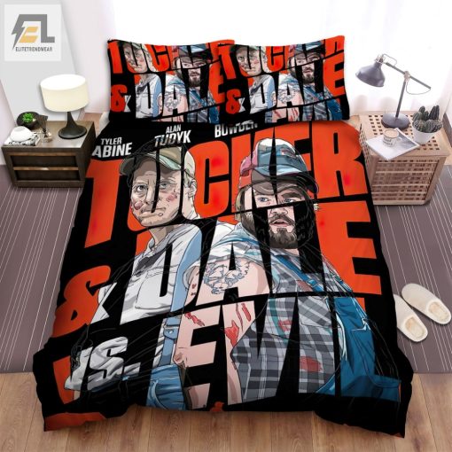 Tucker And Dale Vs Evil 2010 Evil Just Mesed With The Wrong Hillbillies Movie Poster Bed Sheets Spread Comforter Duvet Cover Bedding Sets elitetrendwear 1