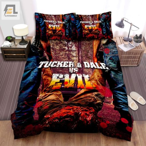 Tucker And Dale Vs Evil 2010 Corpse Movie Poster Bed Sheets Spread Comforter Duvet Cover Bedding Sets elitetrendwear 1