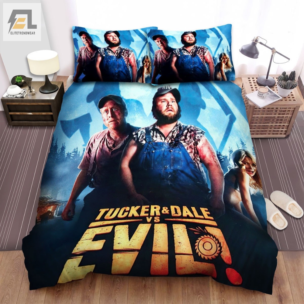 Tucker And Dale Vs Evil 2010 Ax And Sickle Movie Poster Bed Sheets Spread Comforter Duvet Cover Bedding Sets 