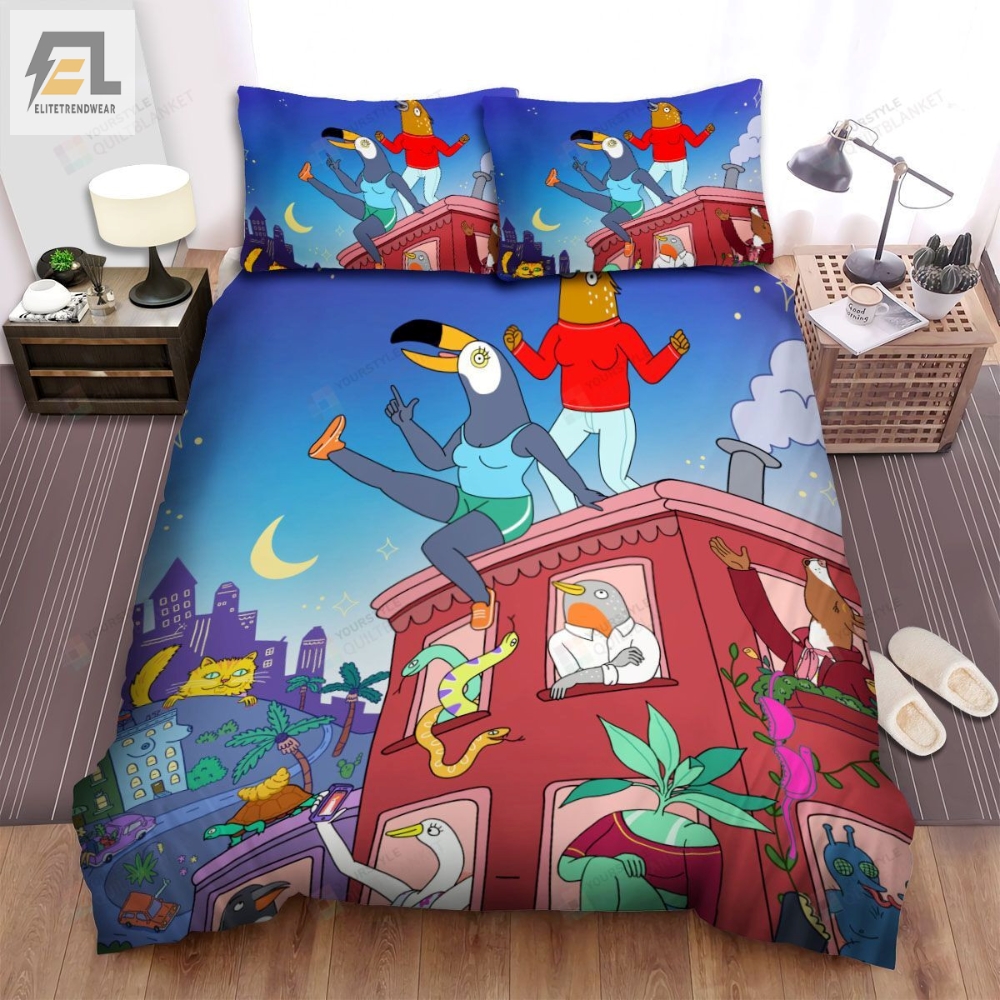 Tuca  Bertie Main Characters Bed Sheets Spread Duvet Cover Bedding Sets 