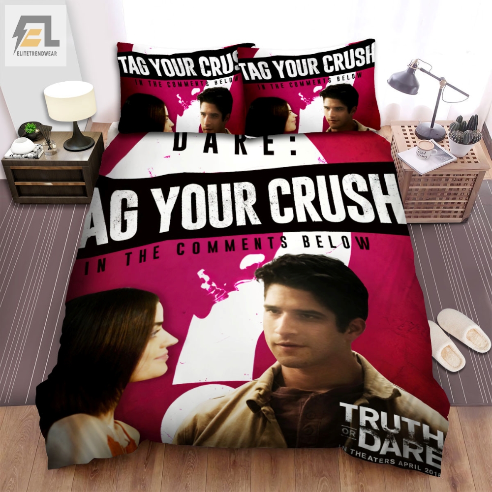 Truth Or Dare I Tag Your Crush Movie Poster Bed Sheets Spread Comforter Duvet Cover Bedding Sets 